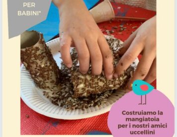 Attività per bambini in un laboratorio creativo amico dell'ambiente: costruiamo una mangiatoia per gli uccellini!