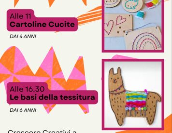 Laboratorio di cucito e tessitura per bambini (in due fasce di età). Una giornata al sole nel bellissimo giardino di Cascina Cuccagna in compagnia di colori e trame per realizzare una piccola opera d'arte unica e fatta a mano.