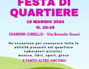 Domenica di quartiere con laboratori creativi colorati e primaverili gratuiti per tutti i bimbi che verranno a trovarmi. Presentazione delle attività e anteprima delle novità che arriveranno a settembre. Nuovi corsi, nuovi laboratori creativi, doposcuola di inglese per bimbi della scuola di infanzia e primaria.